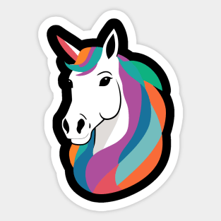 Portrait of Unicorn Sticker